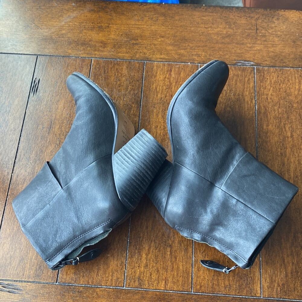 rag & bone Classic Newbury Ankle Boots Black leather stacked heel size 7 - Picture 6 of 12